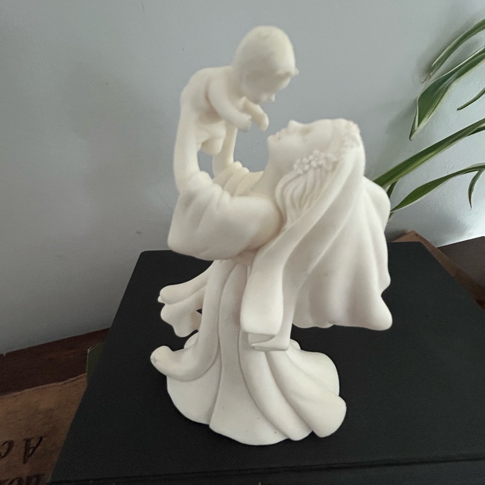 Millenium "Cause of Our Joy"  Mother and Child White Statue Maternal